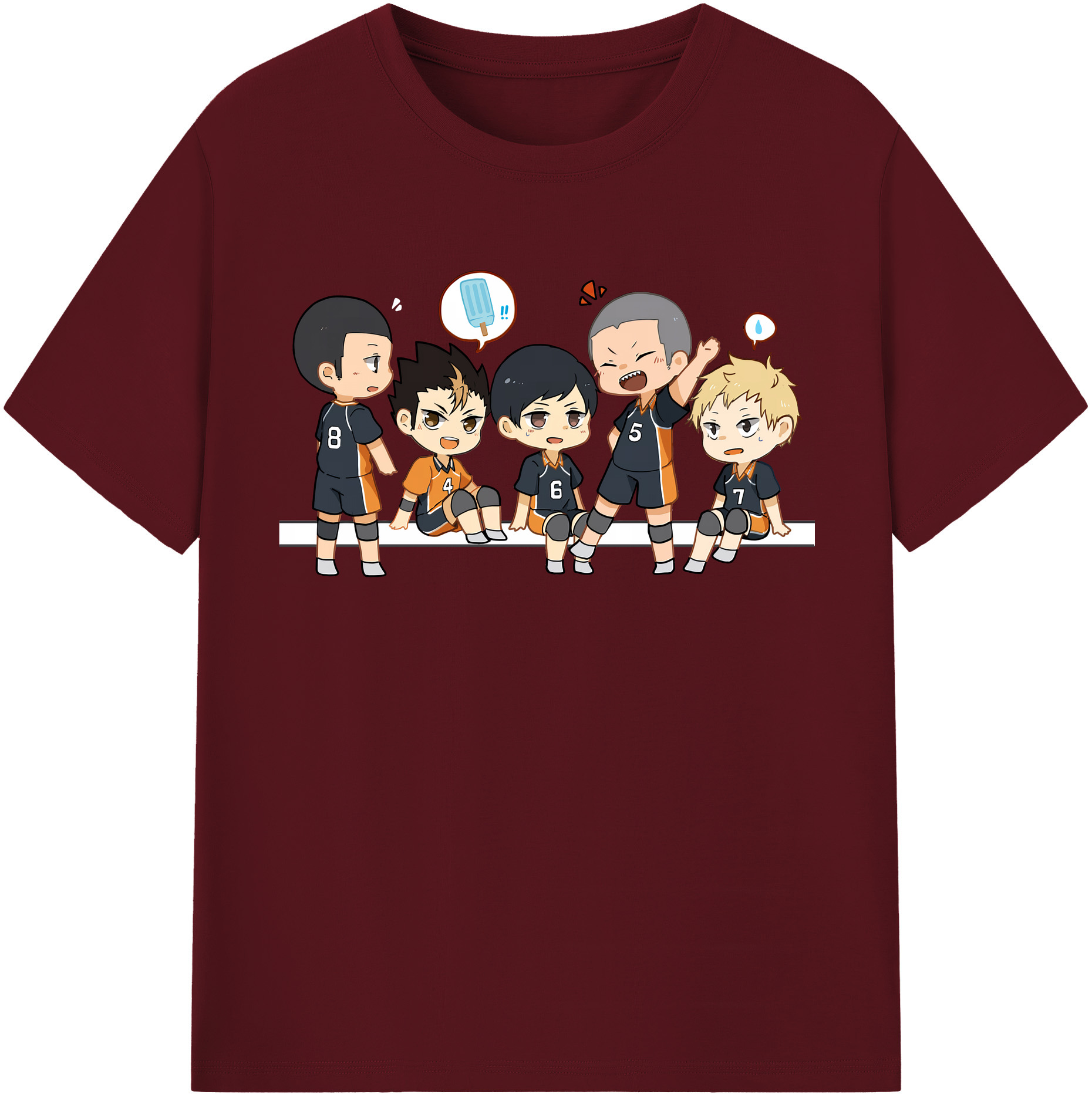 （画像用） ハイキュー!! Haikyu!! 綿100％半袖Tシャツ（フロントプリント）